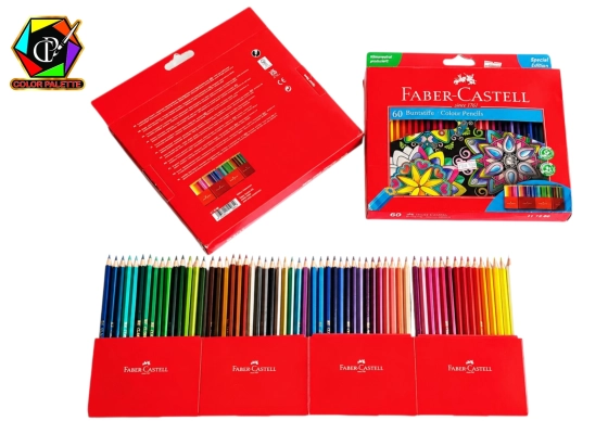 مداد رنگی کلاسیک 60 رنگ فابرکاستل مدل Classicجعبه مقوایی - کد 1260 (111260)