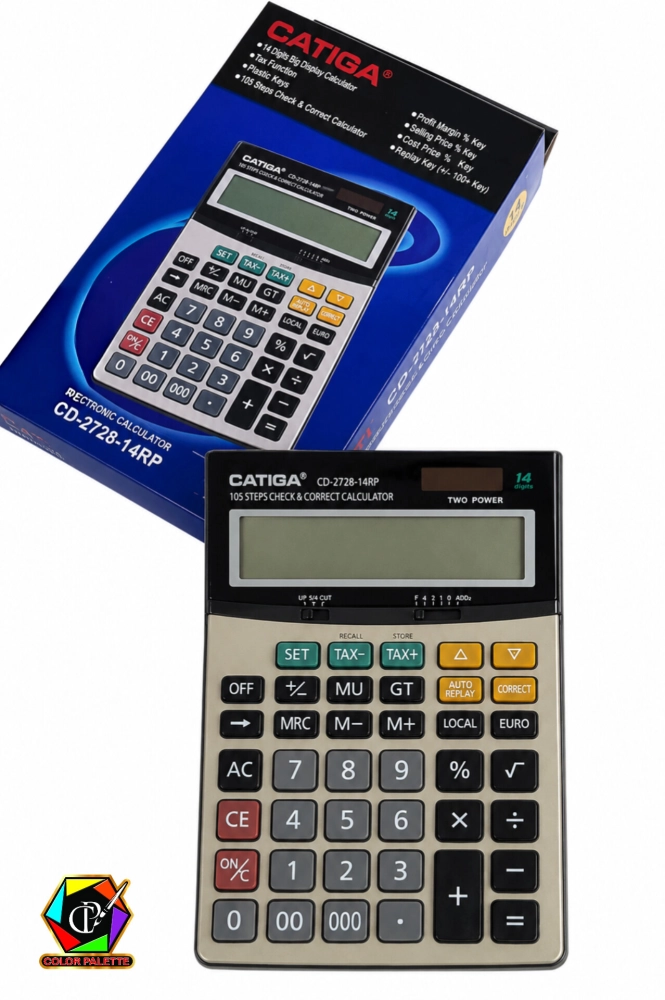 ماشین حساب رومیزی کاتیگا(CATIGA) مدل  CD-2728-14 RP