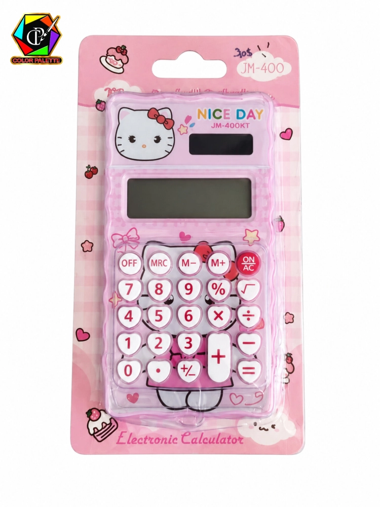 ماشین حساب رومیزی فانتزی سانریو طرح Hello Kitty مدل NICE DAY کد JM-400KT