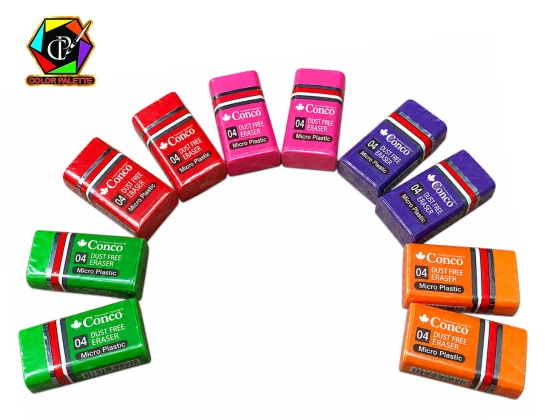 پاک کن رنگی کوچک کنکو مدل 04 Dust Free Eraser - Micro Plastic