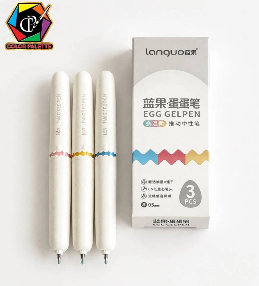 خودکار ژله‌ای رنگی  Languo مدل Egg Gel Pen نوک 0.5 میلی‌متری