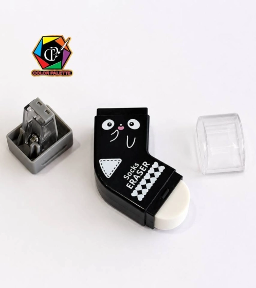 پاک‌کن فانتزی طرح جوراب مدل Socks Eraser با تراش