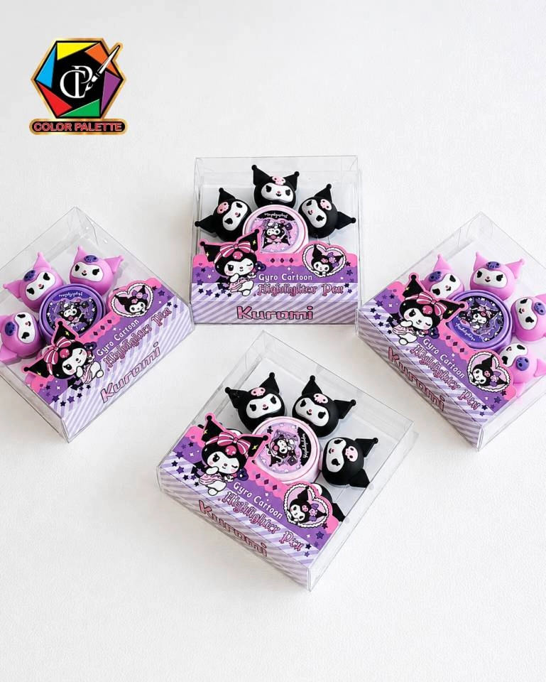 هایلایتر ۶ رنگ طرح کرومی (Kuromi) مدل اسپینرفانتزی