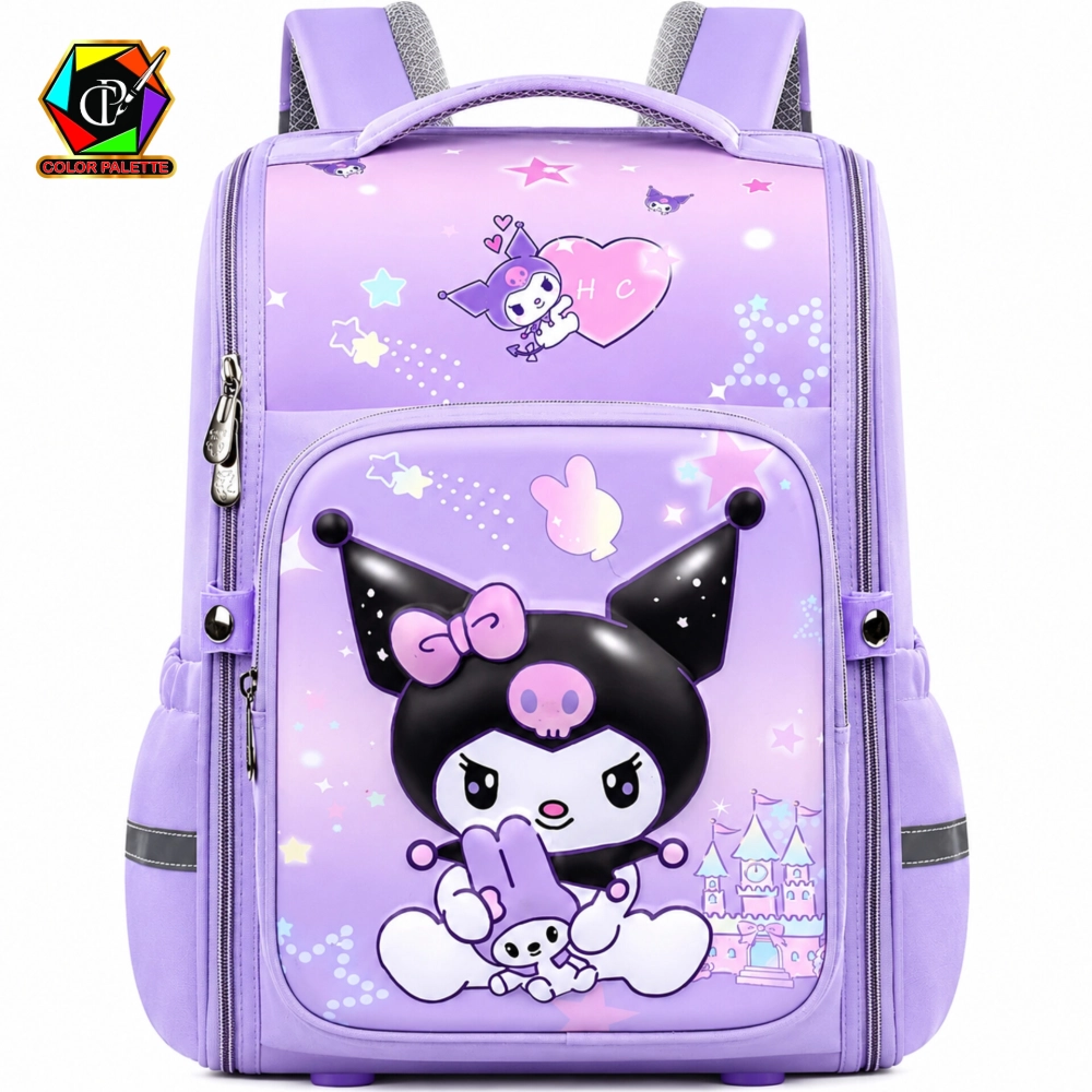 کوله پشتی صندوقی طرح کورومی (Kuromi Purple Backpack)