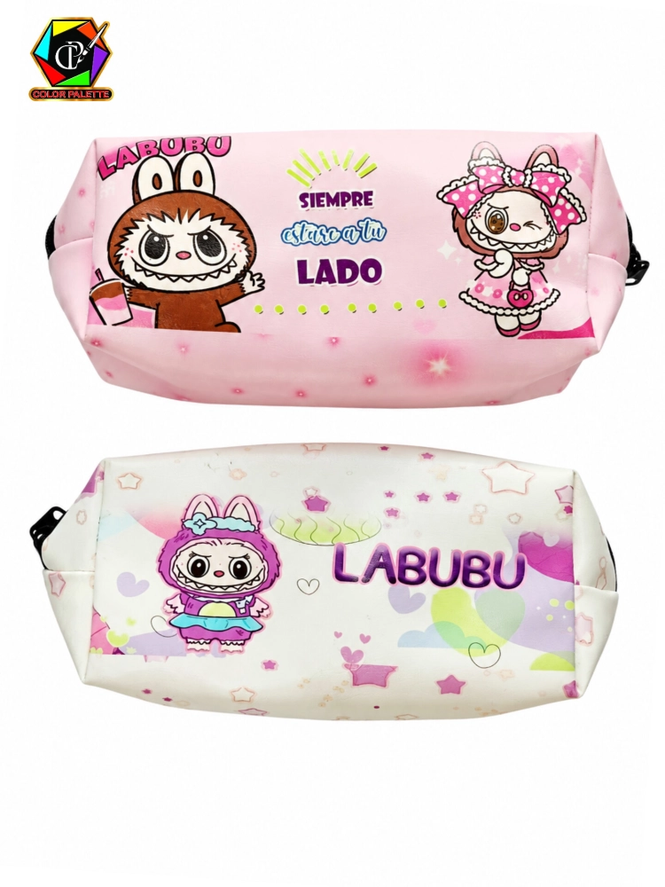 جامدادی چرمی تک زیپ طرح لبوبو(Labubu)