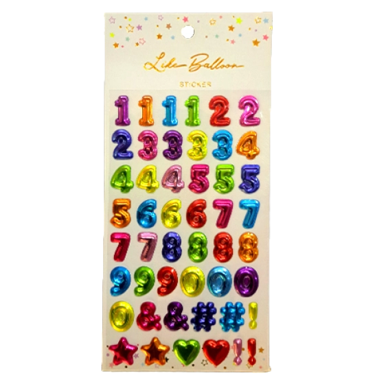 استیکر برچسب اعداد و  حروف لاتین sh8