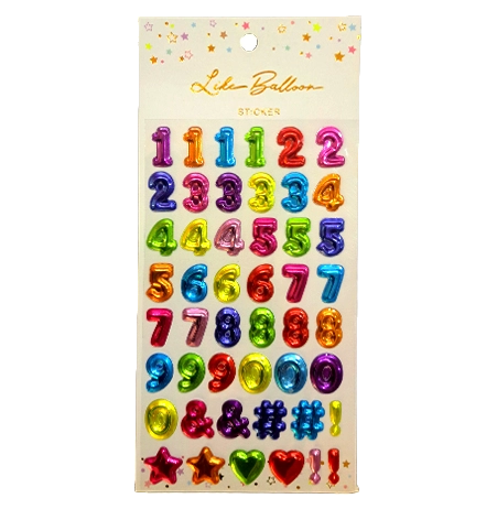 استیکر برچسب اعداد و  حروف لاتین sh8