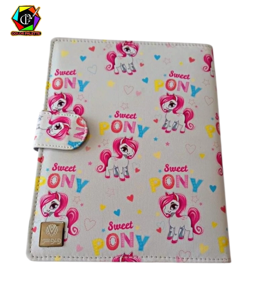کلاسور پارچه ای حلقه فلزی جیب دار وتوس 100برگ کد134