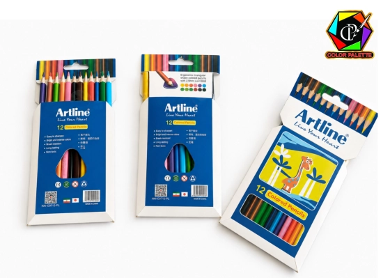 مدادرنگی 12 رنگ آرت‌لاین مدل Colored Pencils بسته مقوایی