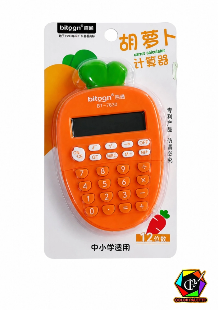 ماشین حساب فانتزی طرح هویج برند Bitoon مدل BT-7838