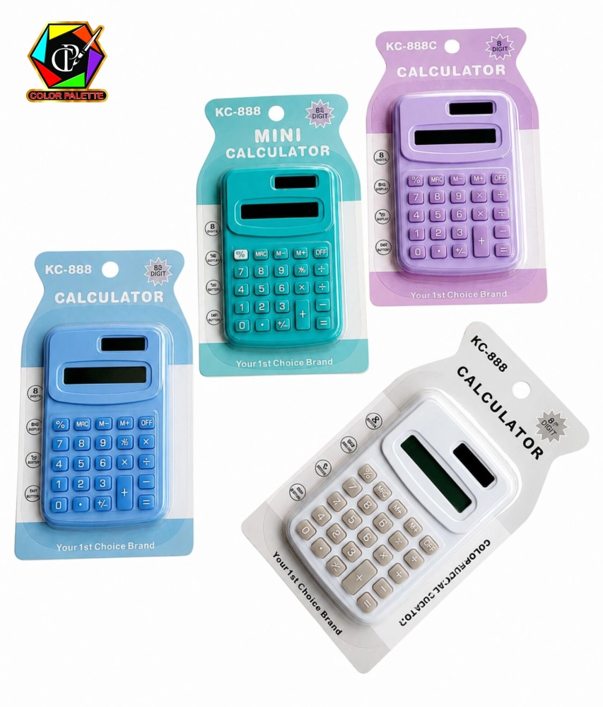 ماشین حساب جیبی رنگی مدل MINI-KC-888